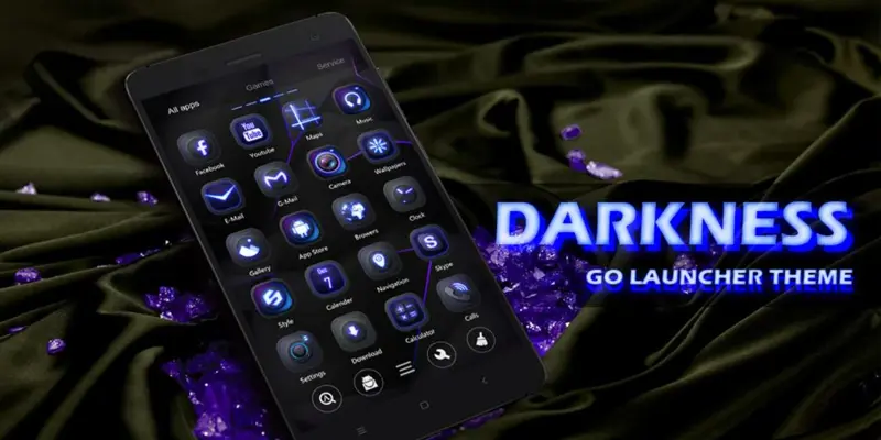 Darkness GOLauncher EX Theme android App screenshot 0