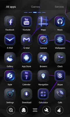 Darkness GOLauncher EX Theme android App screenshot 3